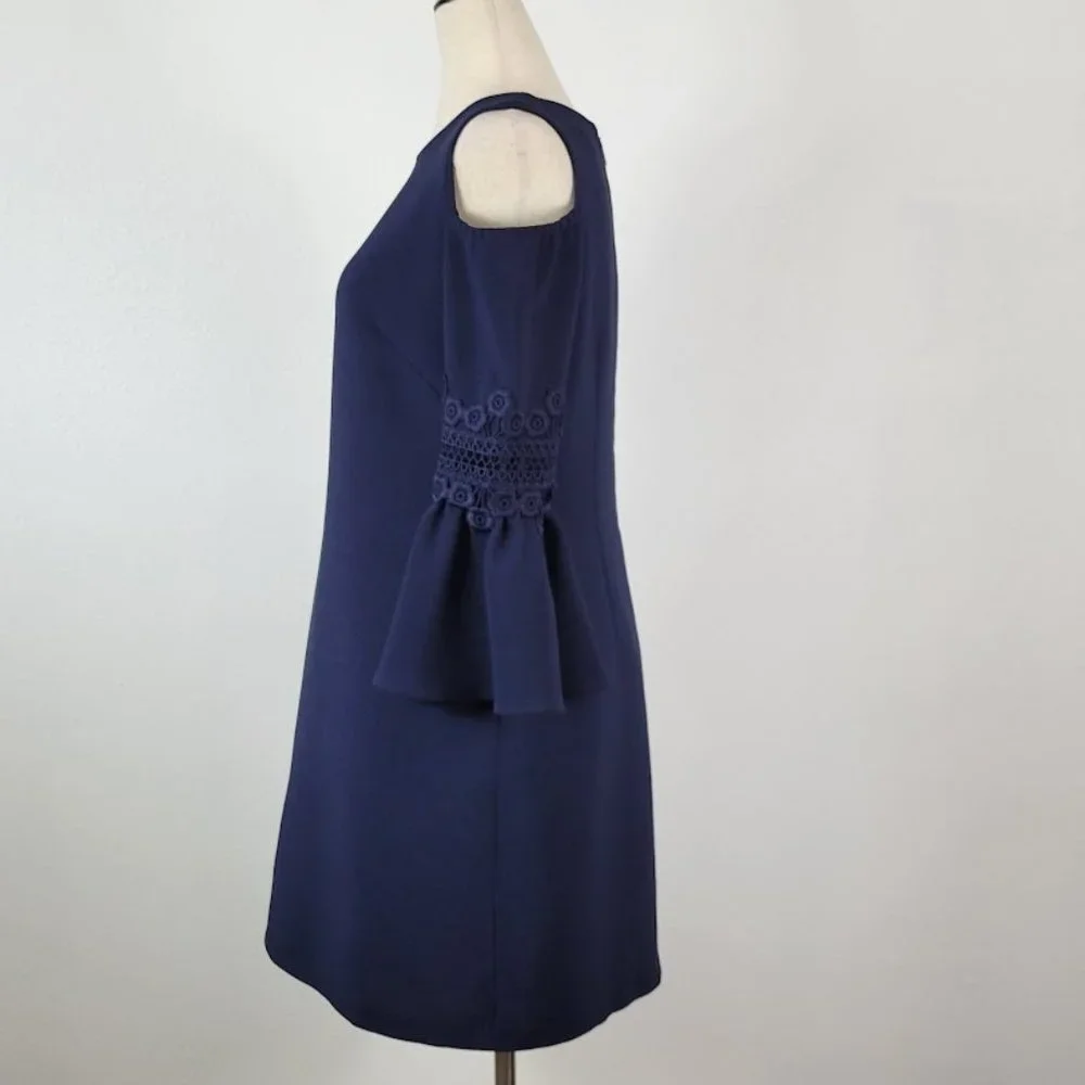 ELIZA J sheath off shoulder dress blue Sz 10P - Picture 2 of 8
